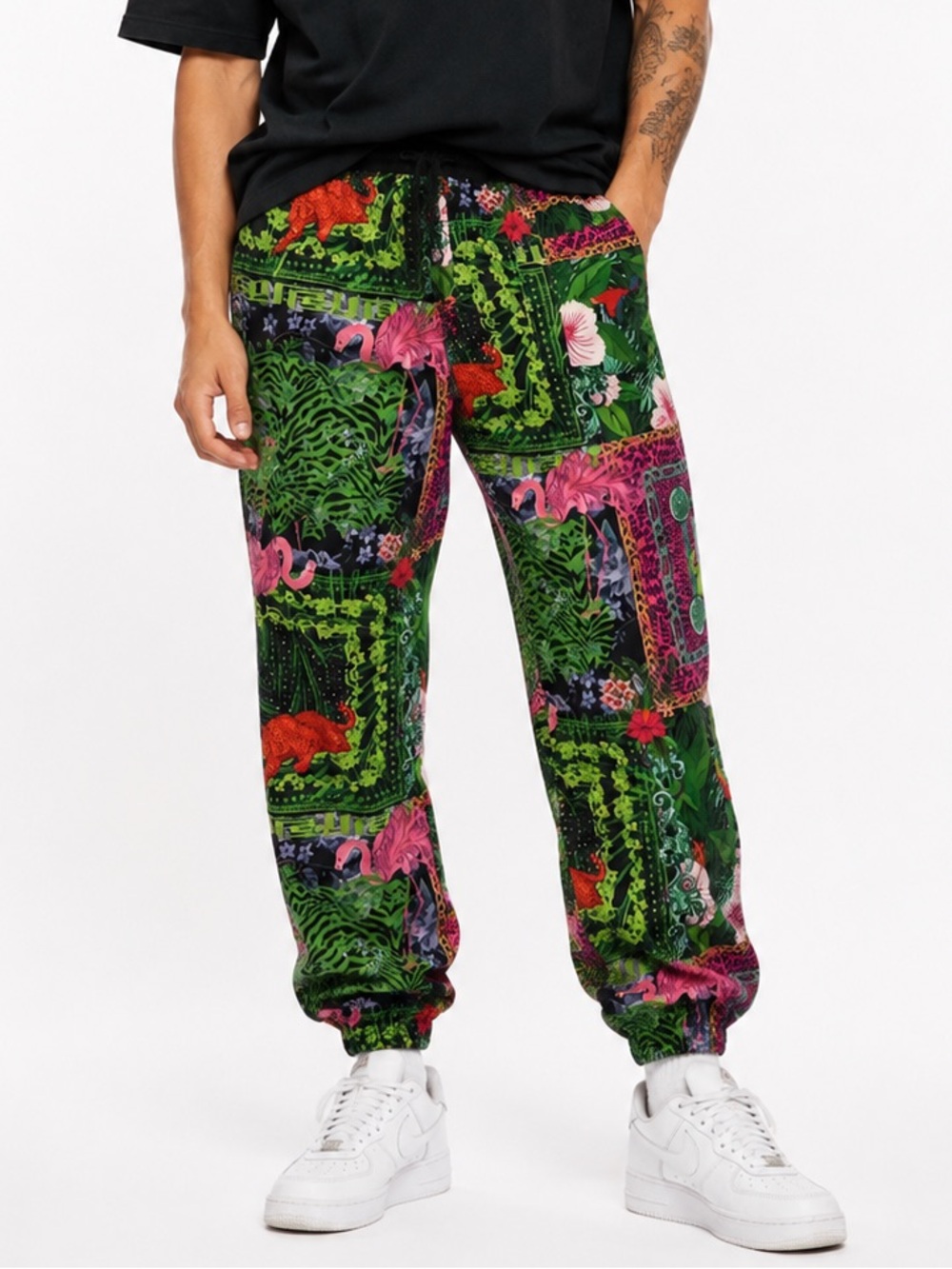 REASON MENS BOTANICAL TRACK PANTS SZ SM EUC